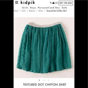 NWT- KIDPIK TEXTURED DOT CHIFFON SKIRT